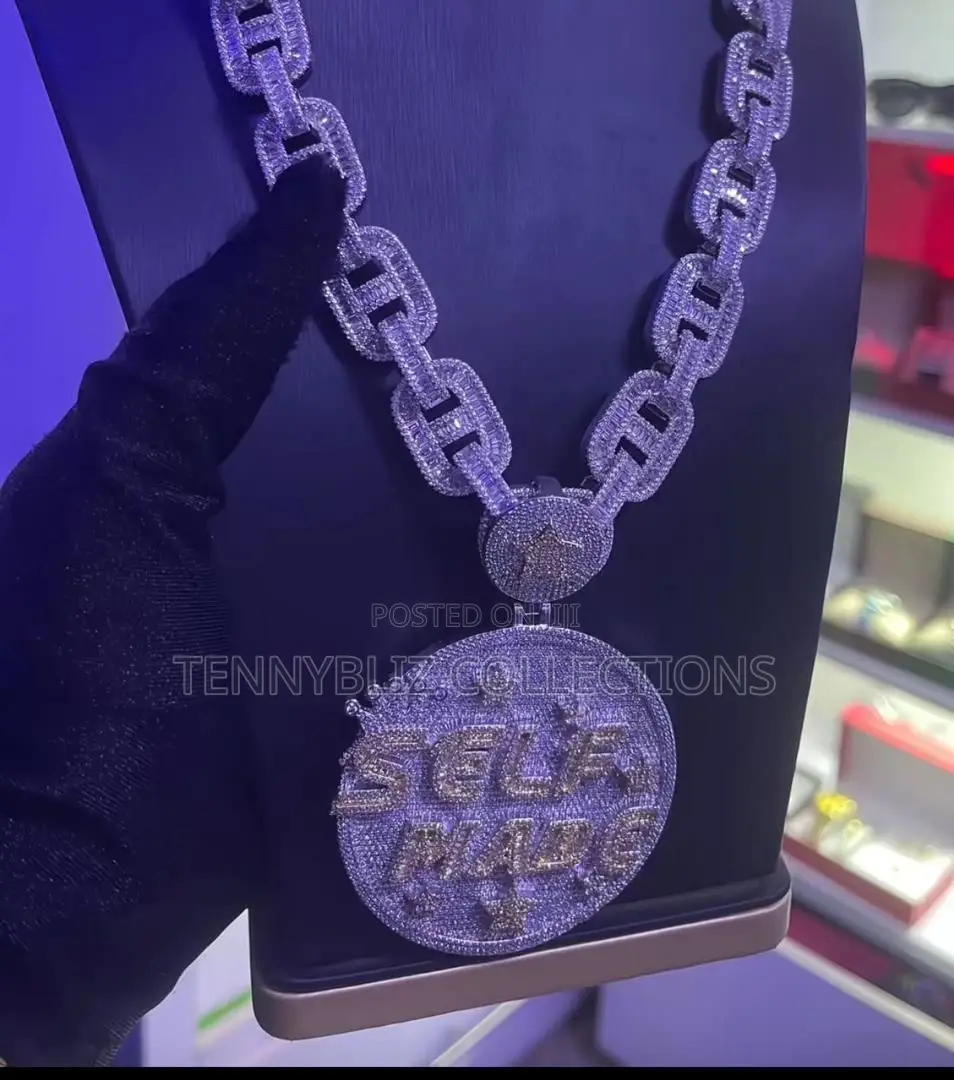 Fully Iced-out Cuban Link With Self Made Medallion