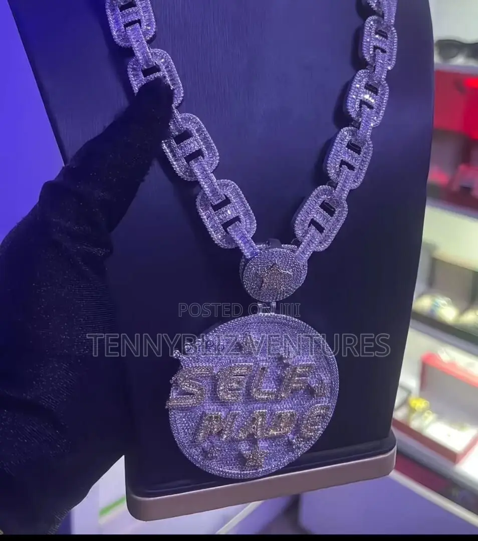 Fully Iced-out Cuban Link With Self Made Medallion