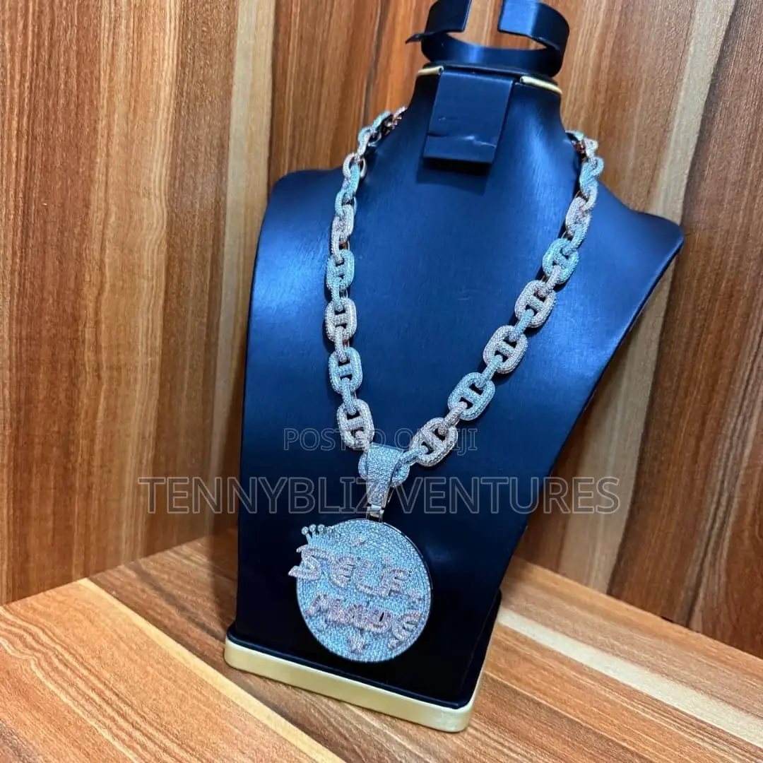 Fully Iced-out Cuban Link With Self Made Medallion