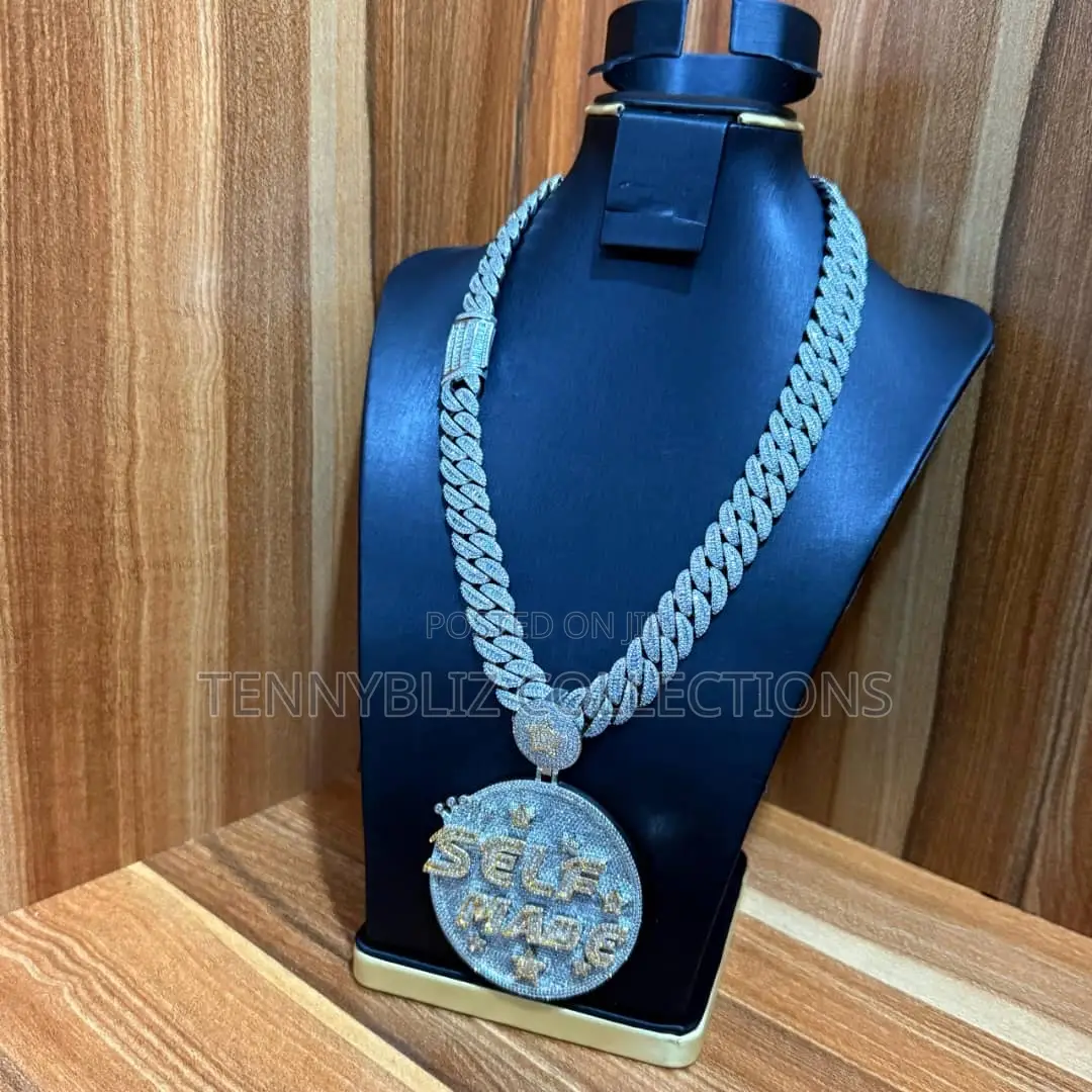 Fully Iced-out Cuban Link With Self Made Medallion