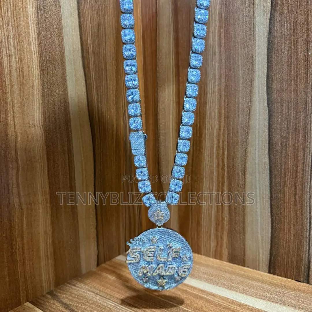 Fully Iced-out Cuban Link With Self Made Medallion