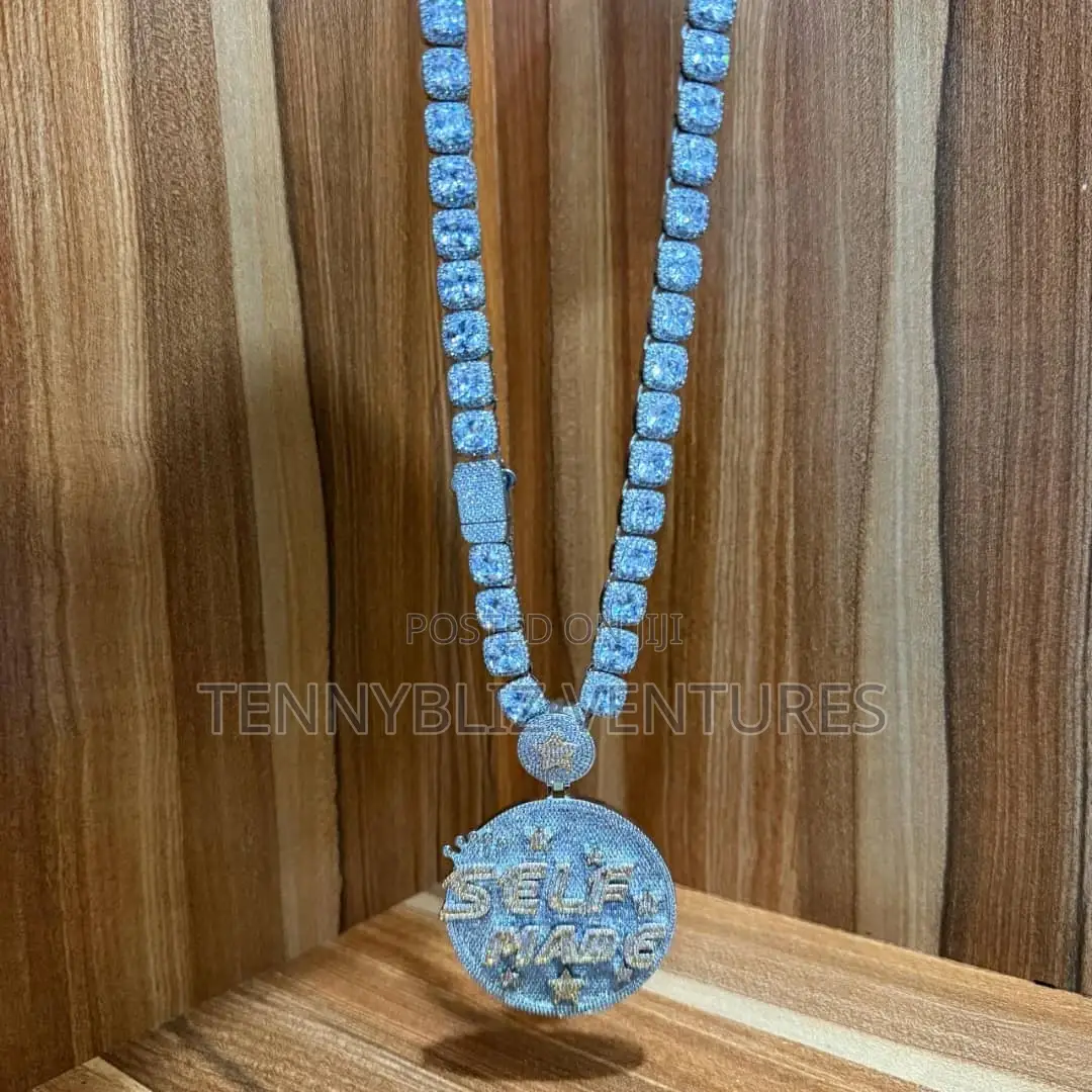 Fully Iced-out Cuban Link With Self Made Medallion