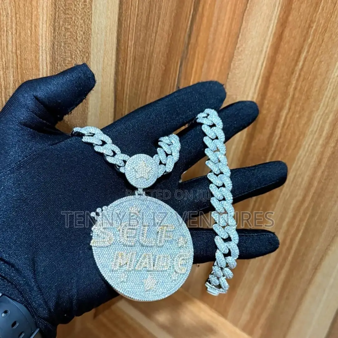 Fully Iced-out Cuban Link With Self Made Medallion