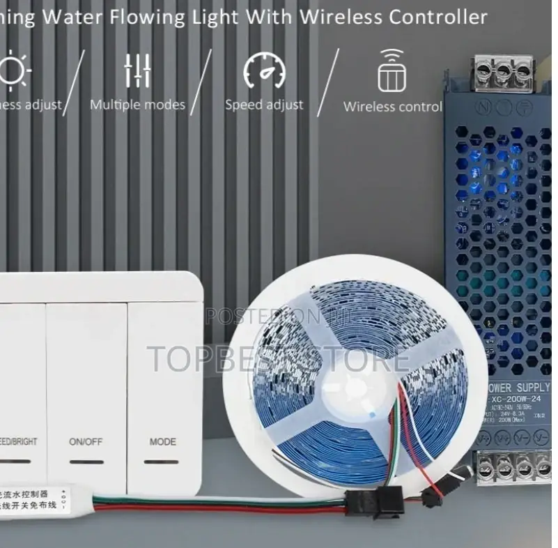 Running Water Flowing Light With Wireless Controller