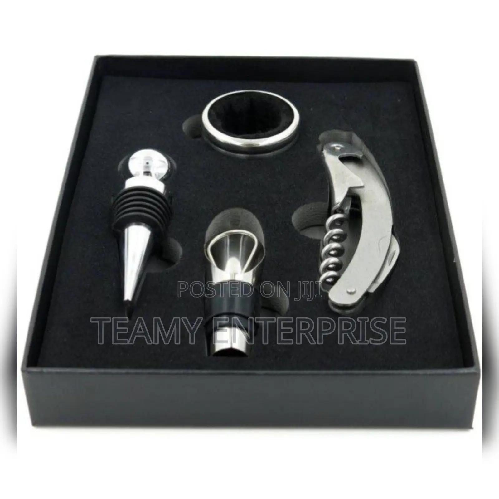 4 Pieces Wine Opener Gift Box -Cap/ Cork Bottle Souvenir Set