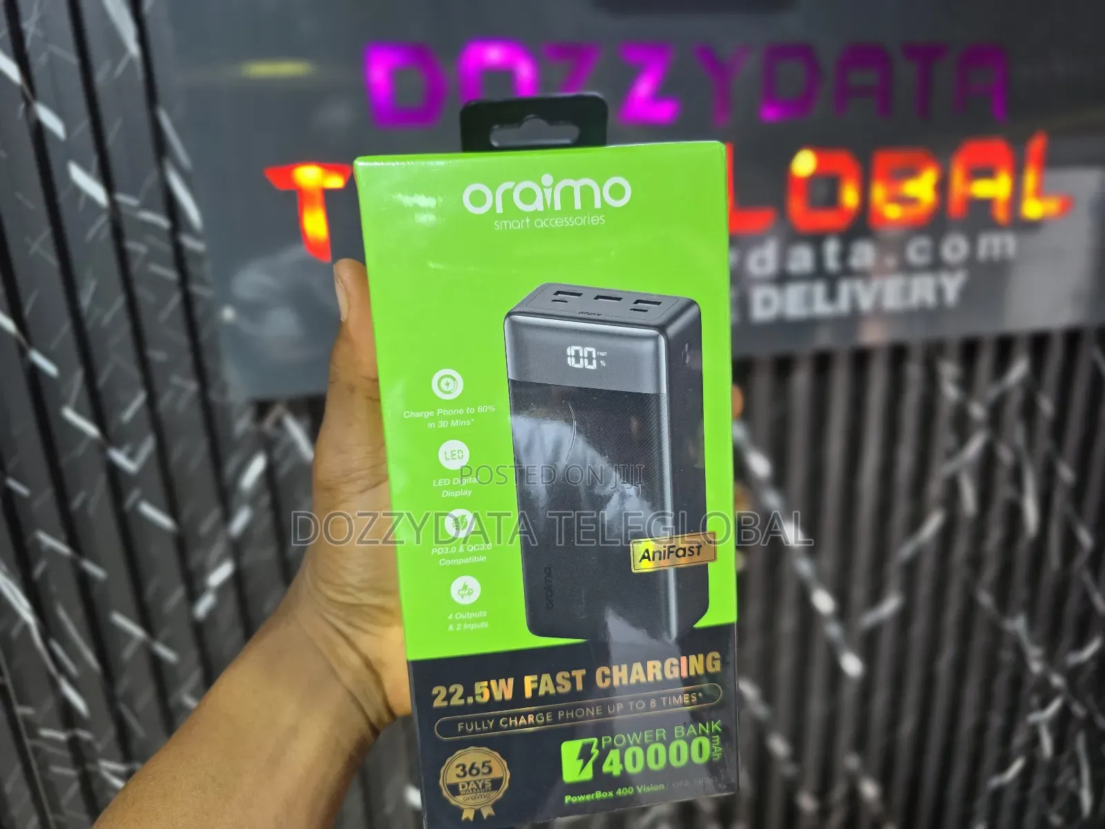 Oraimo 40000mah Digital Powerbank With 22.5w Fast Charging