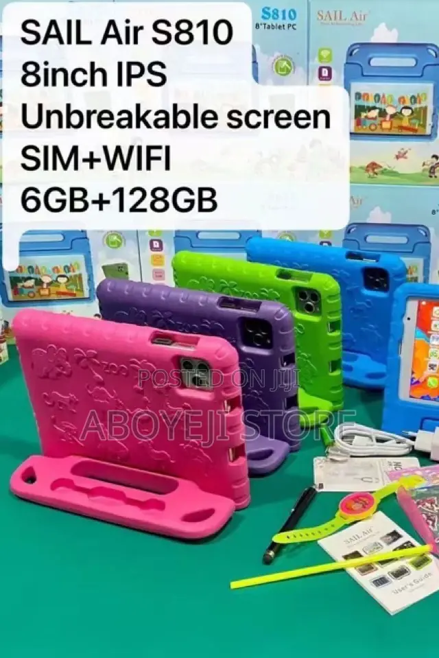 8"Sailair S810 Kids Tab Unbreakable Screen 1sim 6gb+128gb