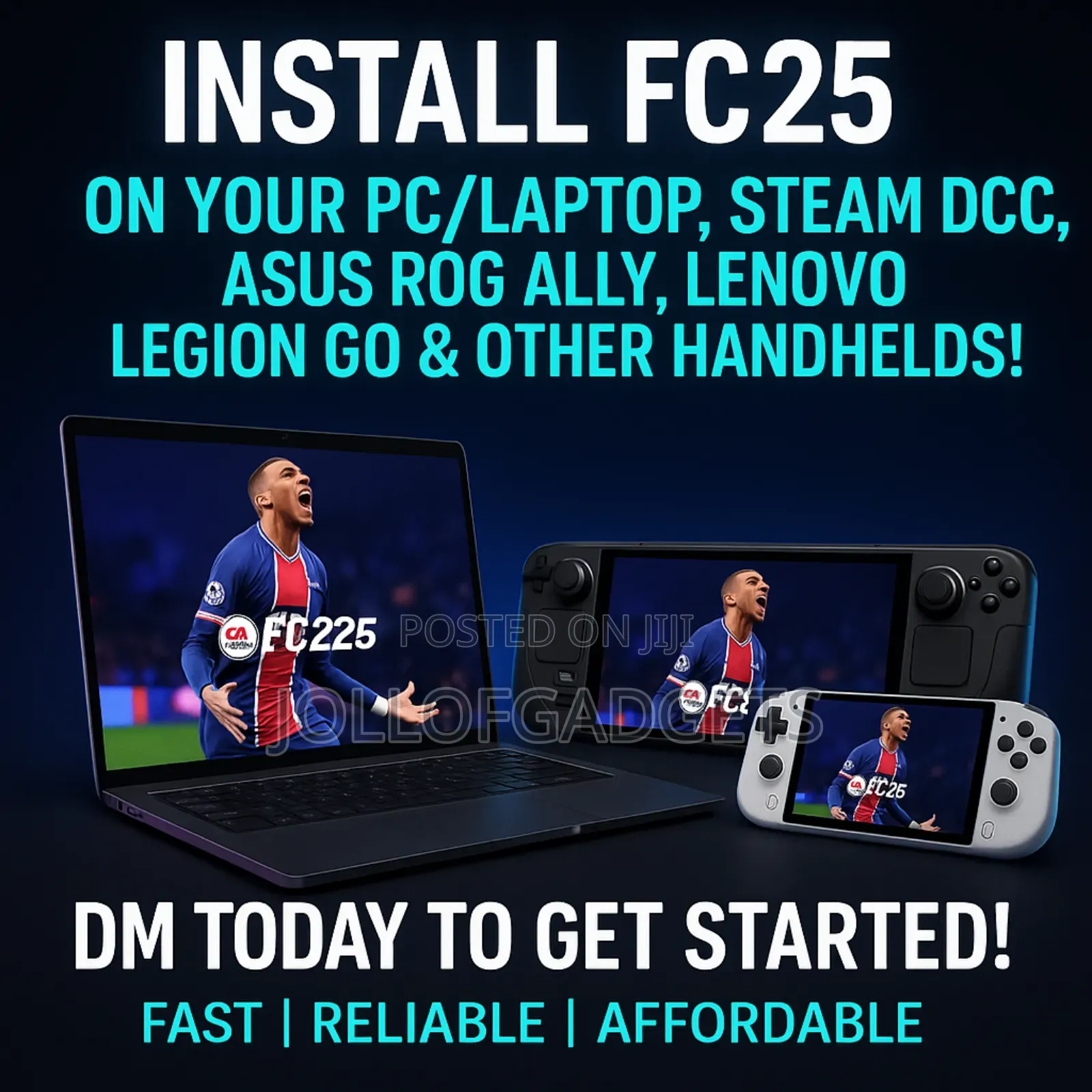 Install Fc25 on Your Steam Deck, Laptop, Rogally,Legiongo