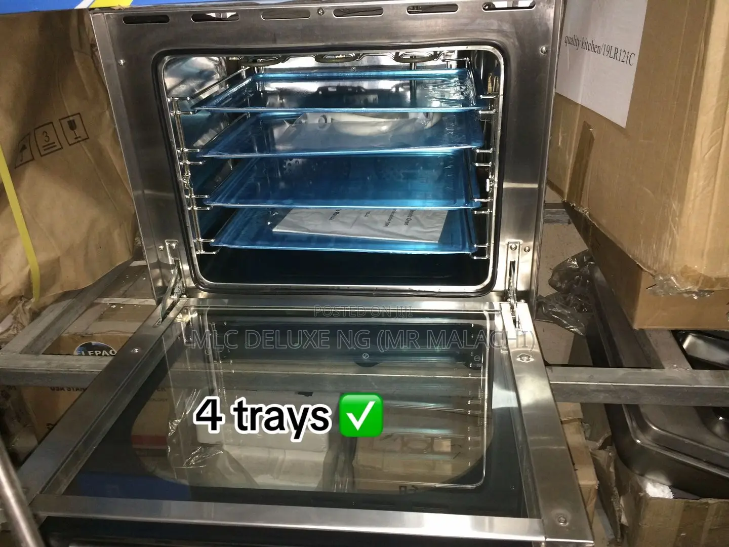 Luxury 4 Trays Convectional Pastry Baking Oven 2 Fan N Steam