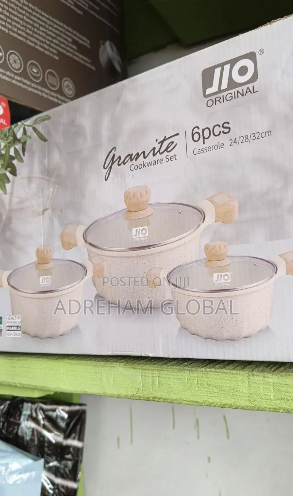 Jio Granite Coating Cookware Set Pot 24/28/32 Cm