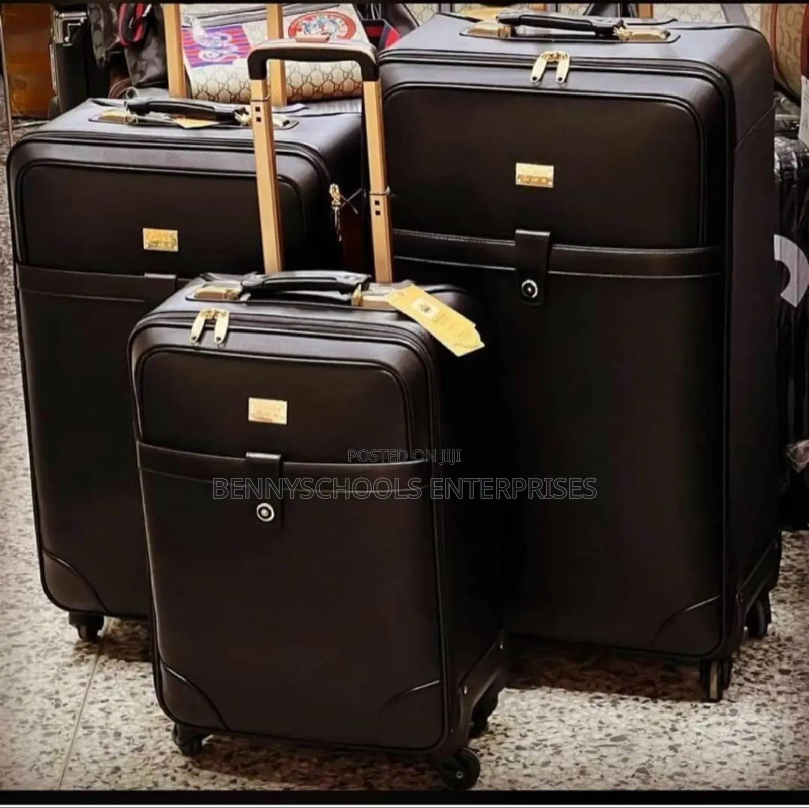 Set of 4 Good Quality Leather PVC Leather Boxes
