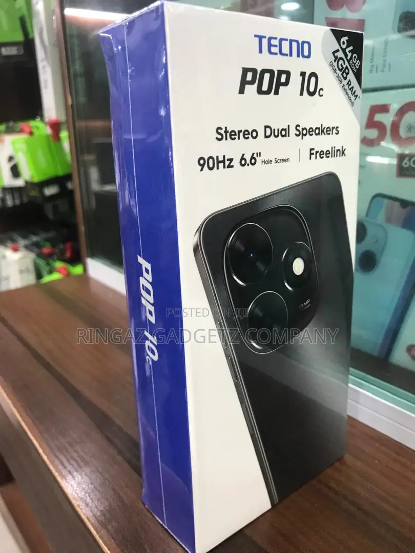 New Tecno Pop 10C 64 GB Black