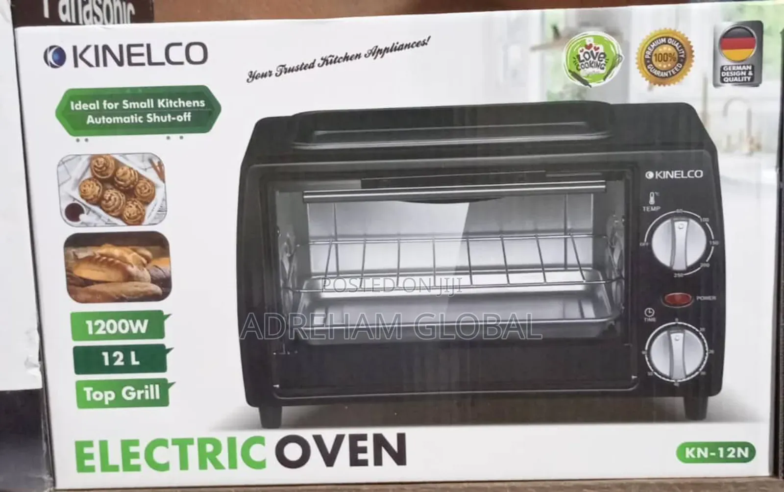 Kinelco 12l Electric Oven With Top Grill, 1200w