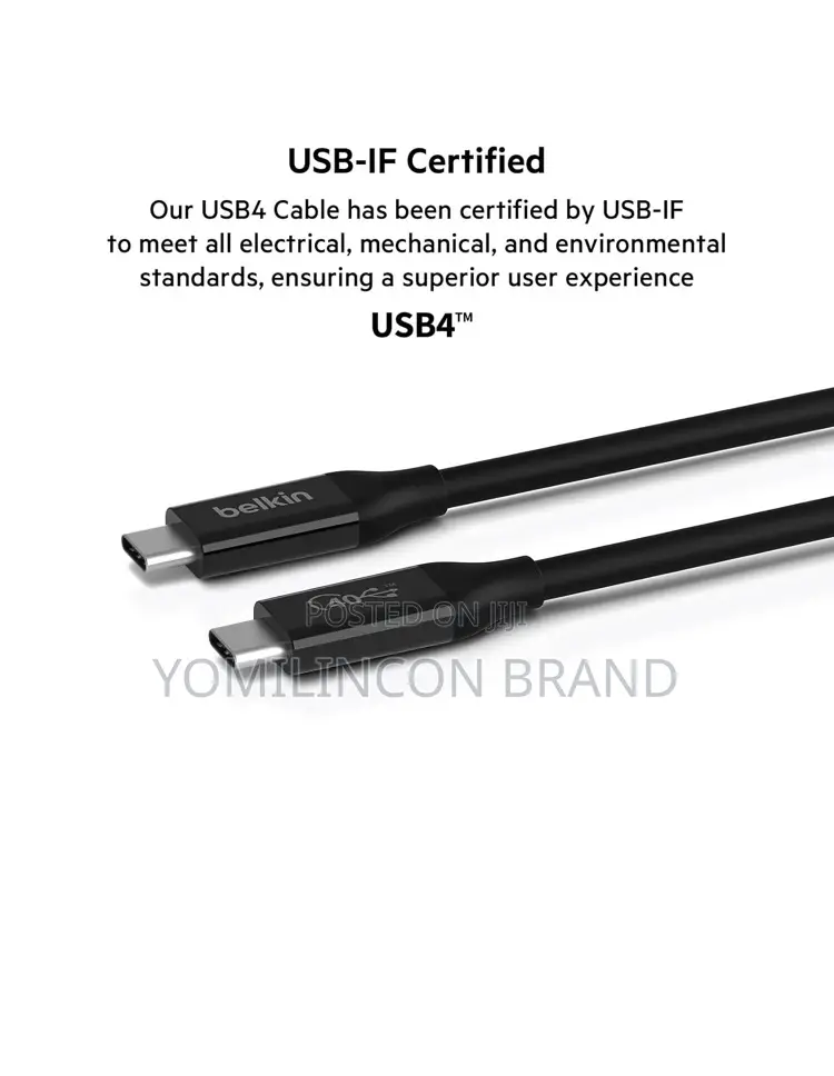 Belkin Usb 4 Cable, 2.6ft (0.8m) Usb if Certified With Power