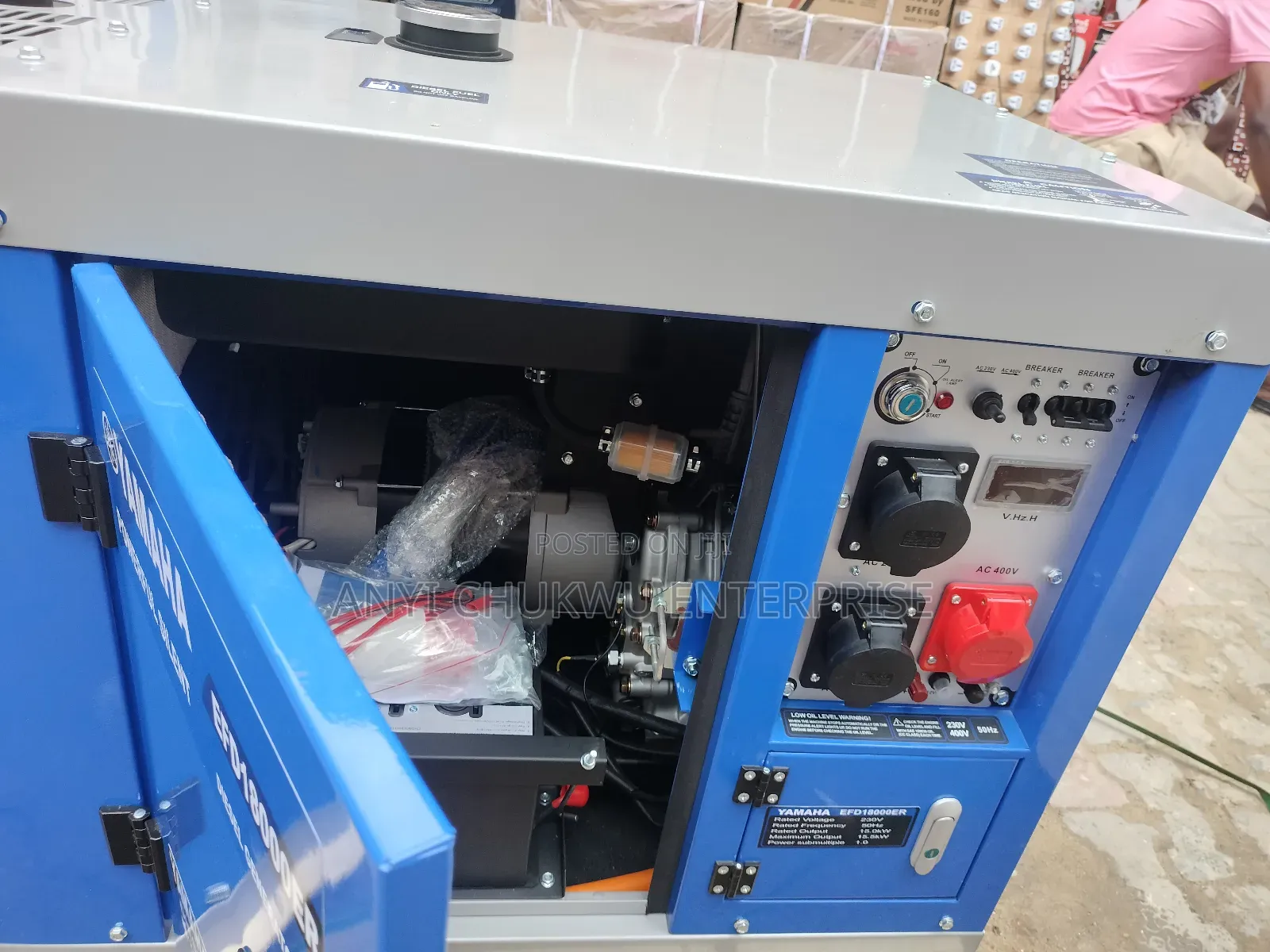 Yamaha 3phace Diesel Soundproof Generator Efd18000er