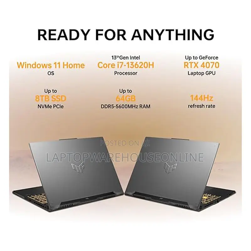 New Laptop Asus TUF Dash F15 32GB Intel Core I7 SSD 1T
