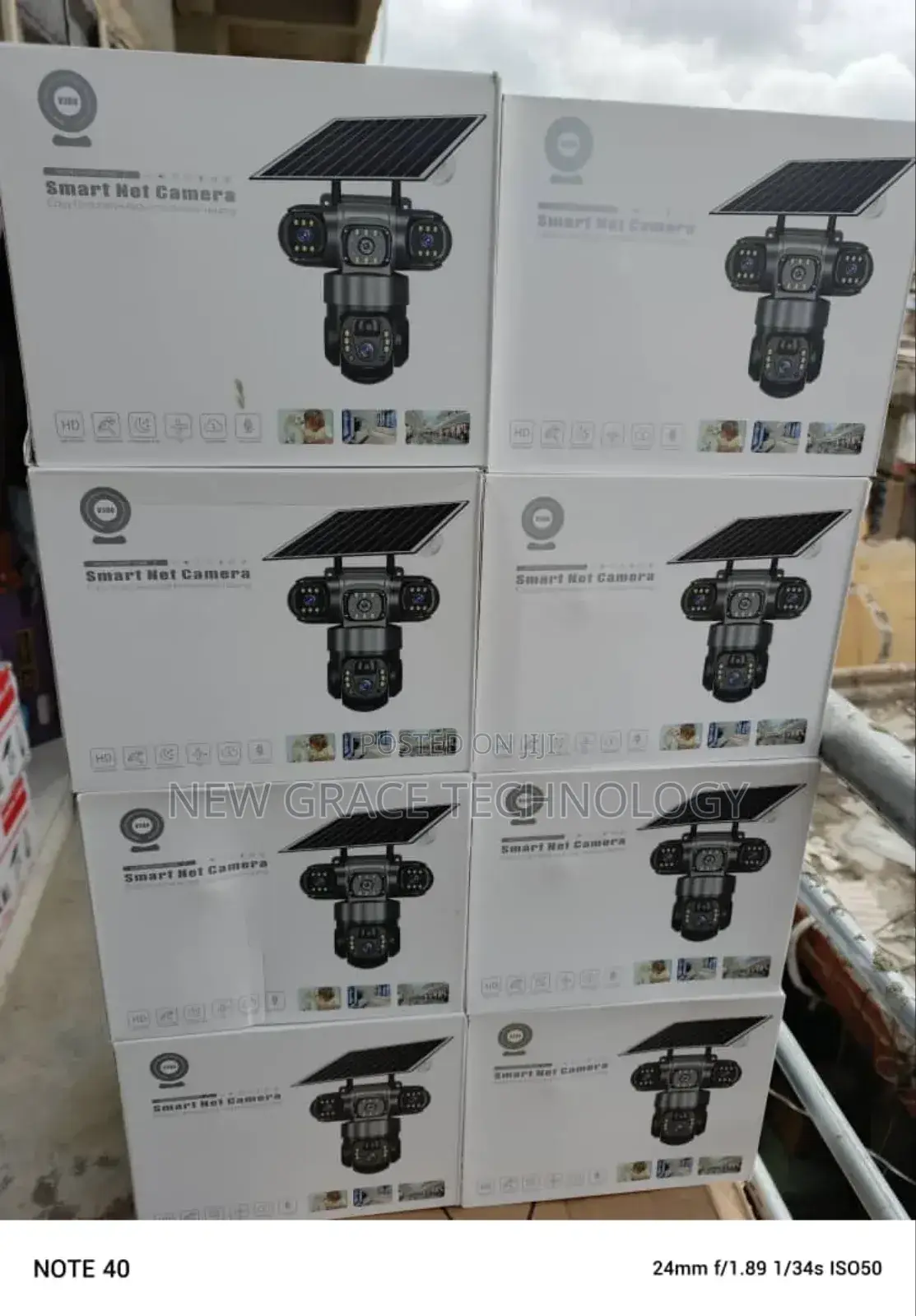 V380 Triple Lens PTZ Camera With Solar