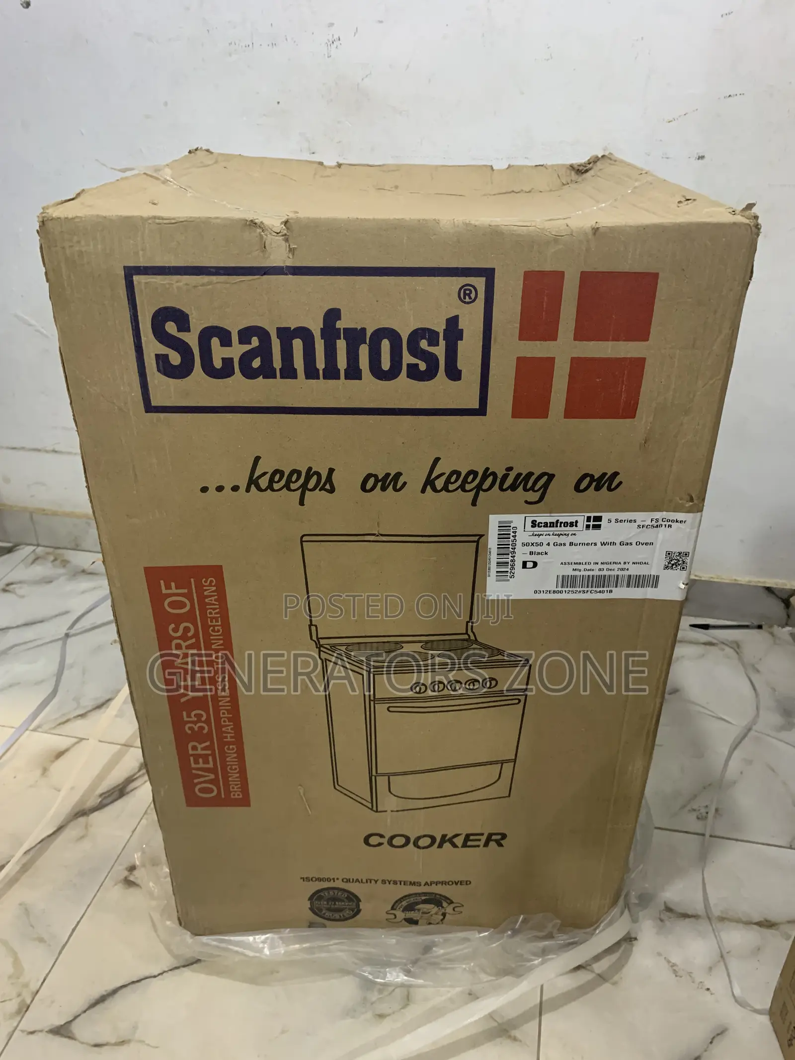 Scanfrost 4-Burner Cooker With Oven –Ideal for Home Kitchens