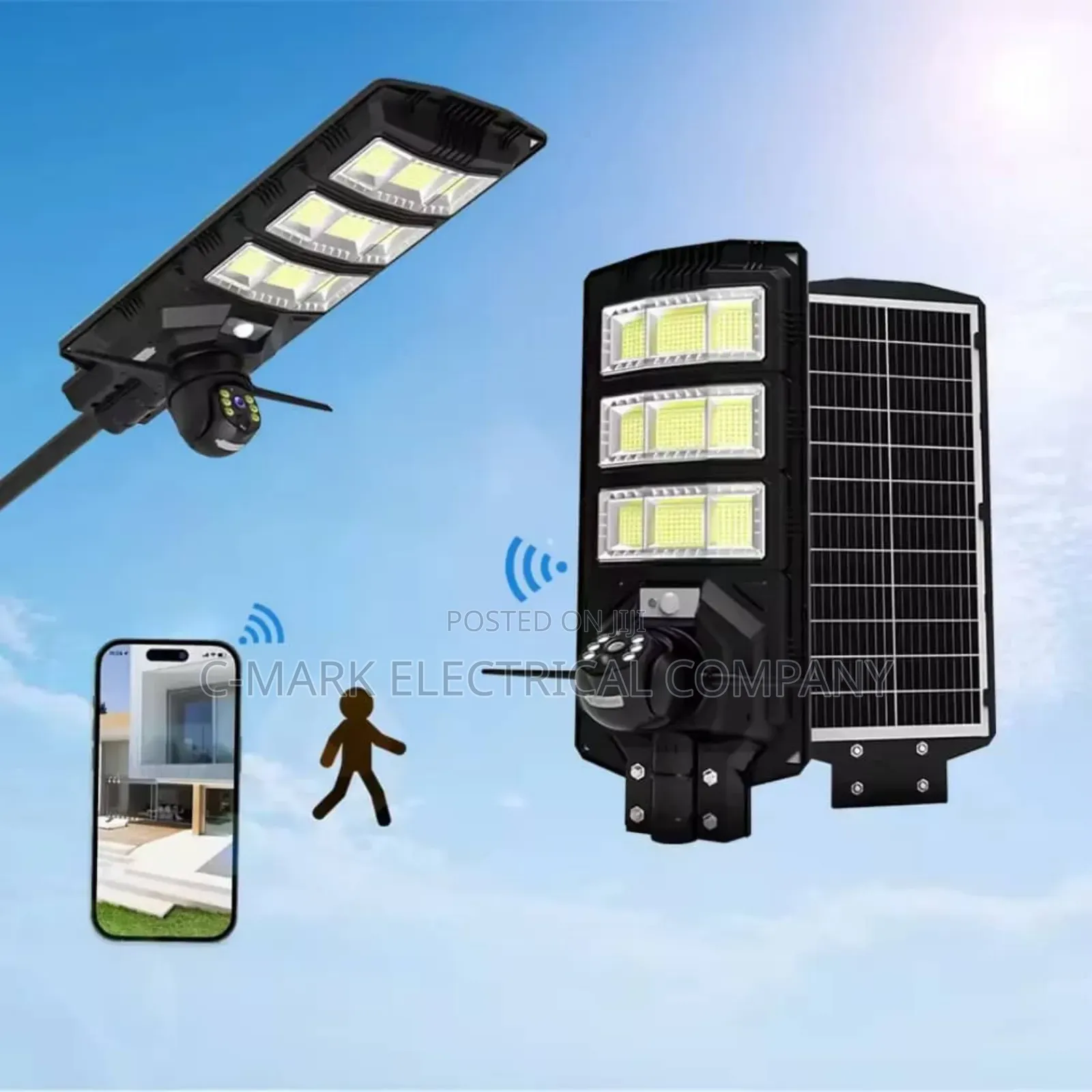 Original Solar Street Light With Four Lens 4g Sim Card
