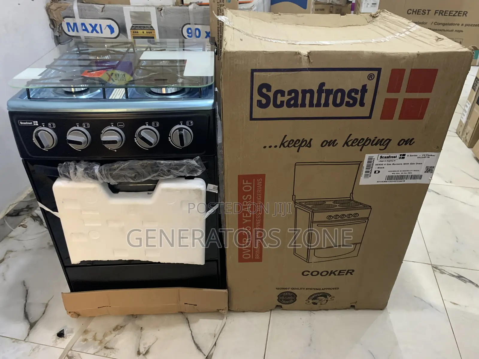 The Kitchen Essential Scanfrost Sf5401b Gas Cooker With Oven