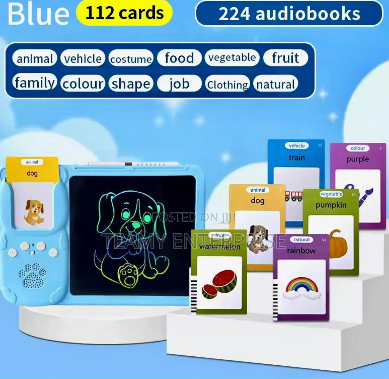 Kids Early Education Device - Talking Tab With Card Reader