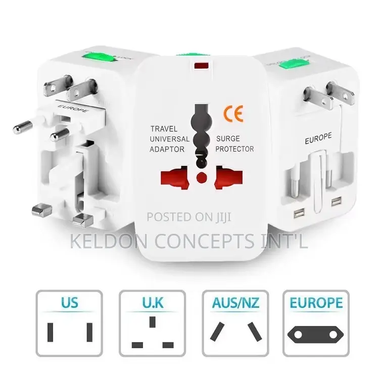 Travel Adapter With 2 Usb Port Moq:50pcs