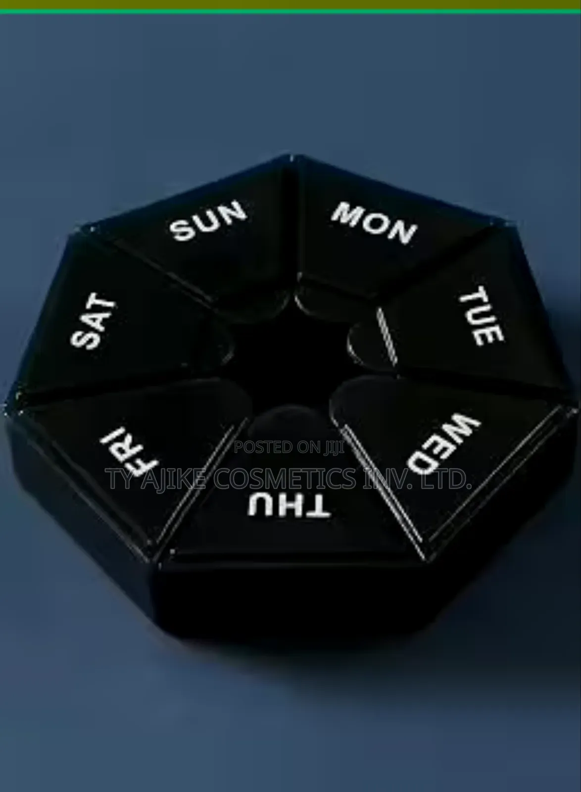 7 Day Drug Pill Box Organizer - Black