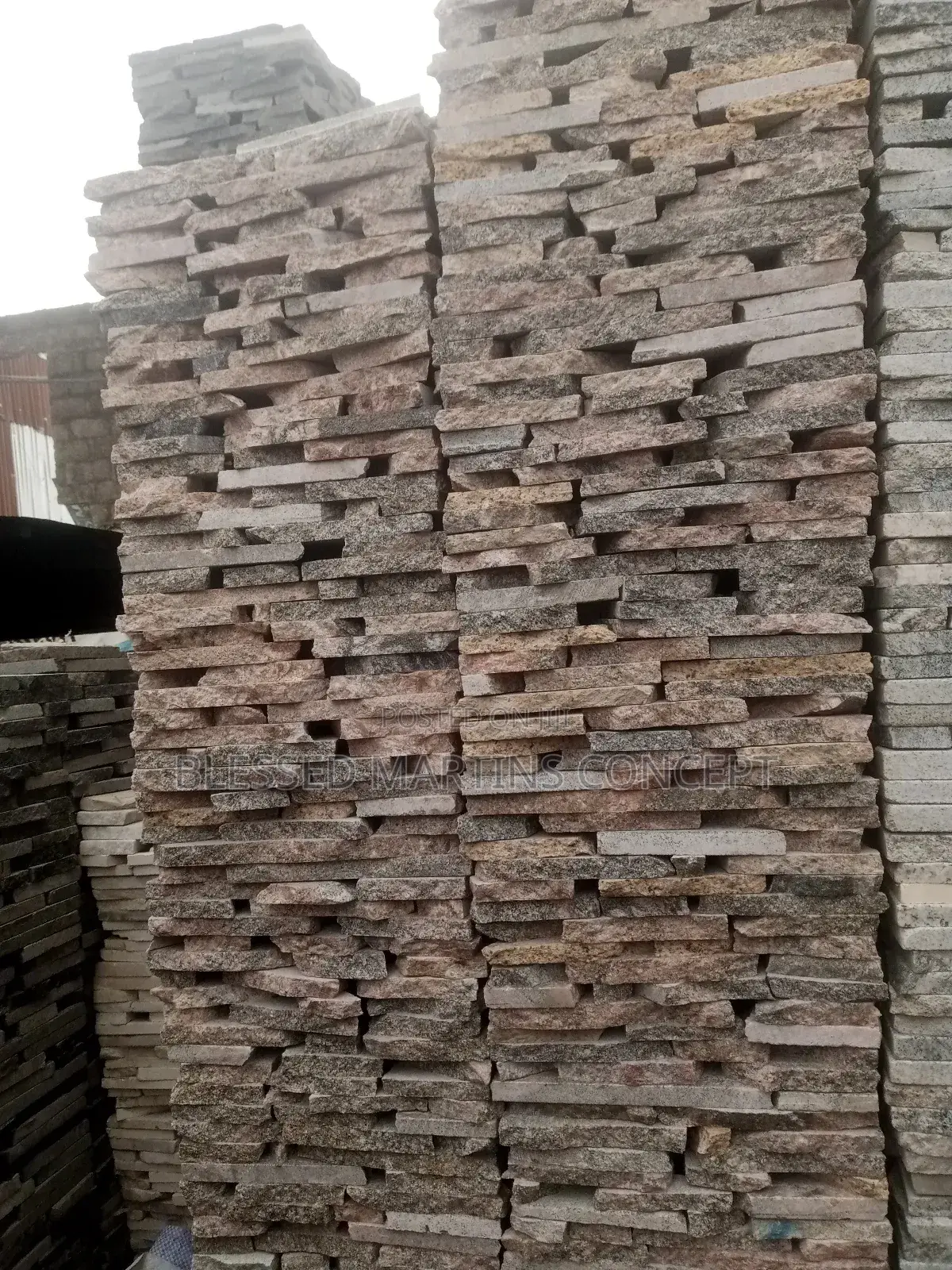 Marble Stone Pieces, Good for Outside Walls,Fence, Pillars, Etc.