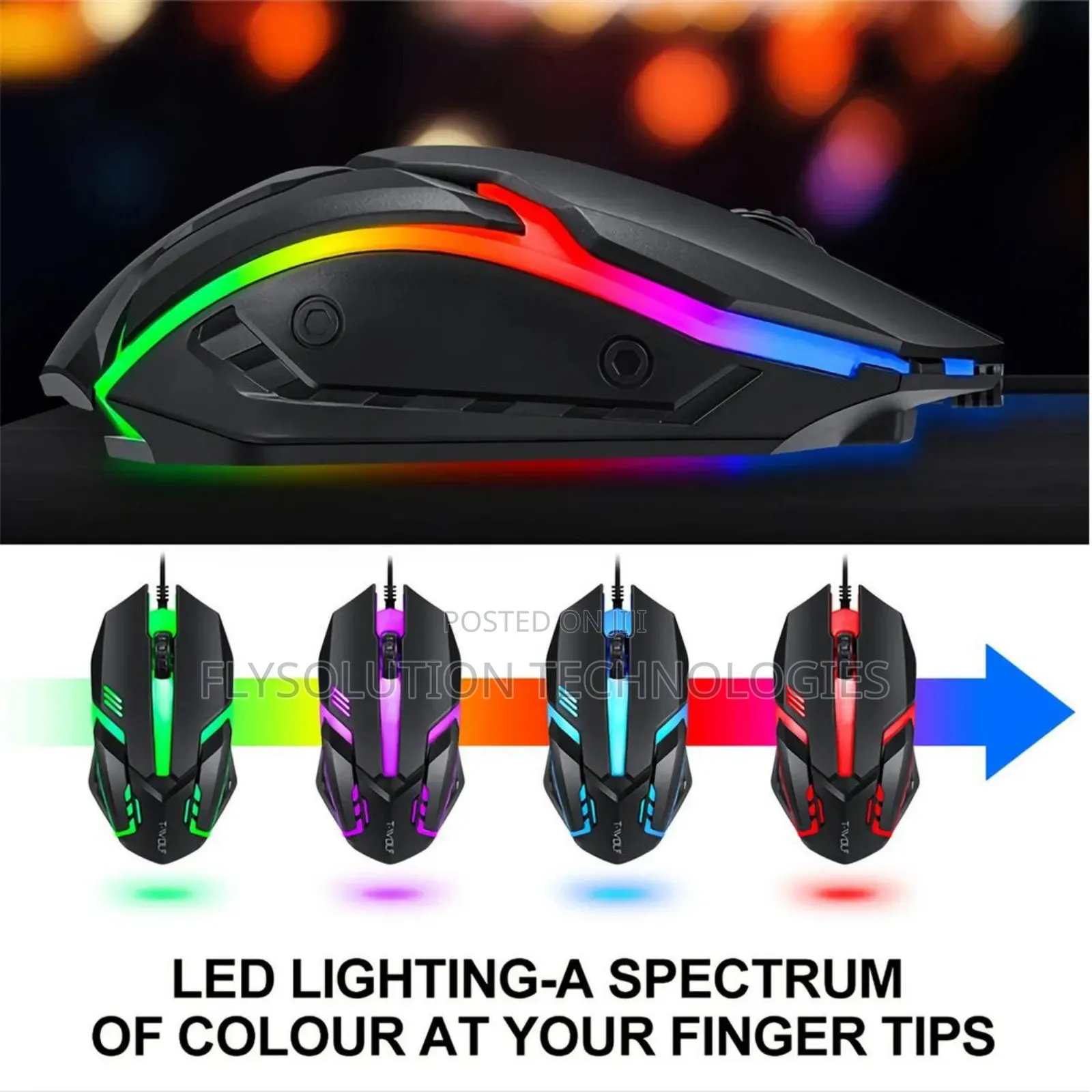 T-Wolf 4-in-1 Gaming Combo - RGB Keyboard Headset Mouse