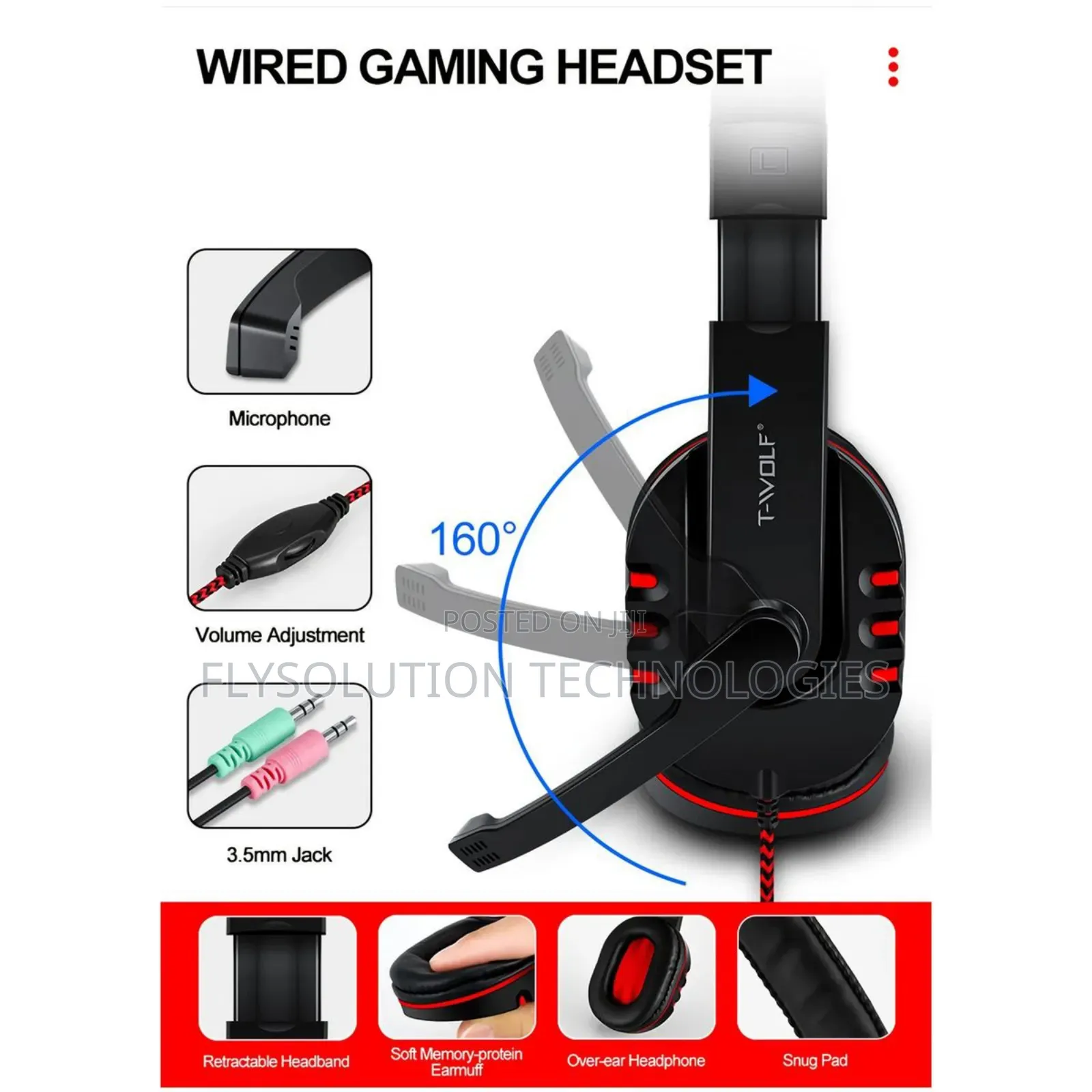 T-Wolf 4-in-1 Gaming Combo - RGB Keyboard Headset Mouse