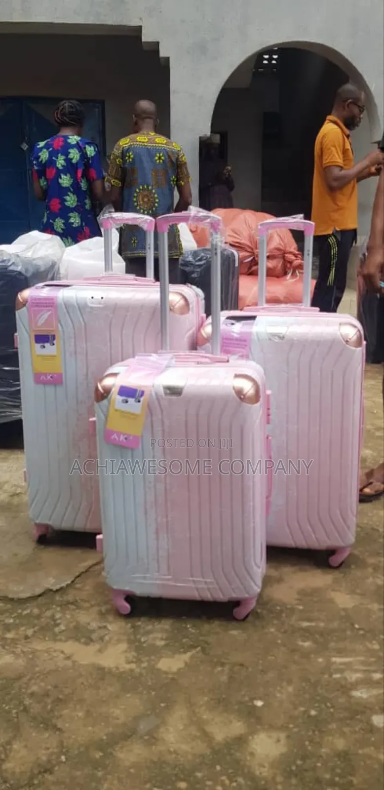 Set Of 3 Rubber Luggage