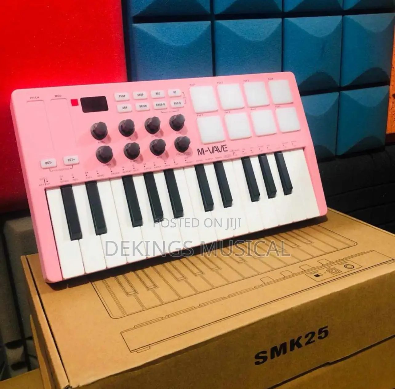 M-Vave SMK-25 Midi Keyboard Controller Pink