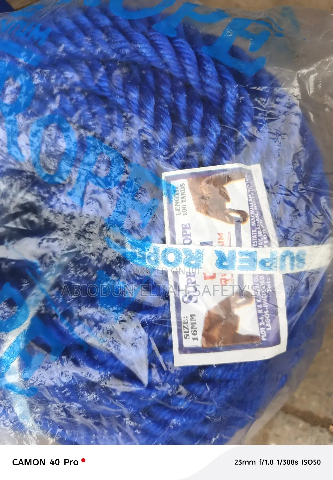 Original Quality Marine Rope 16mm by 100 Yards Length