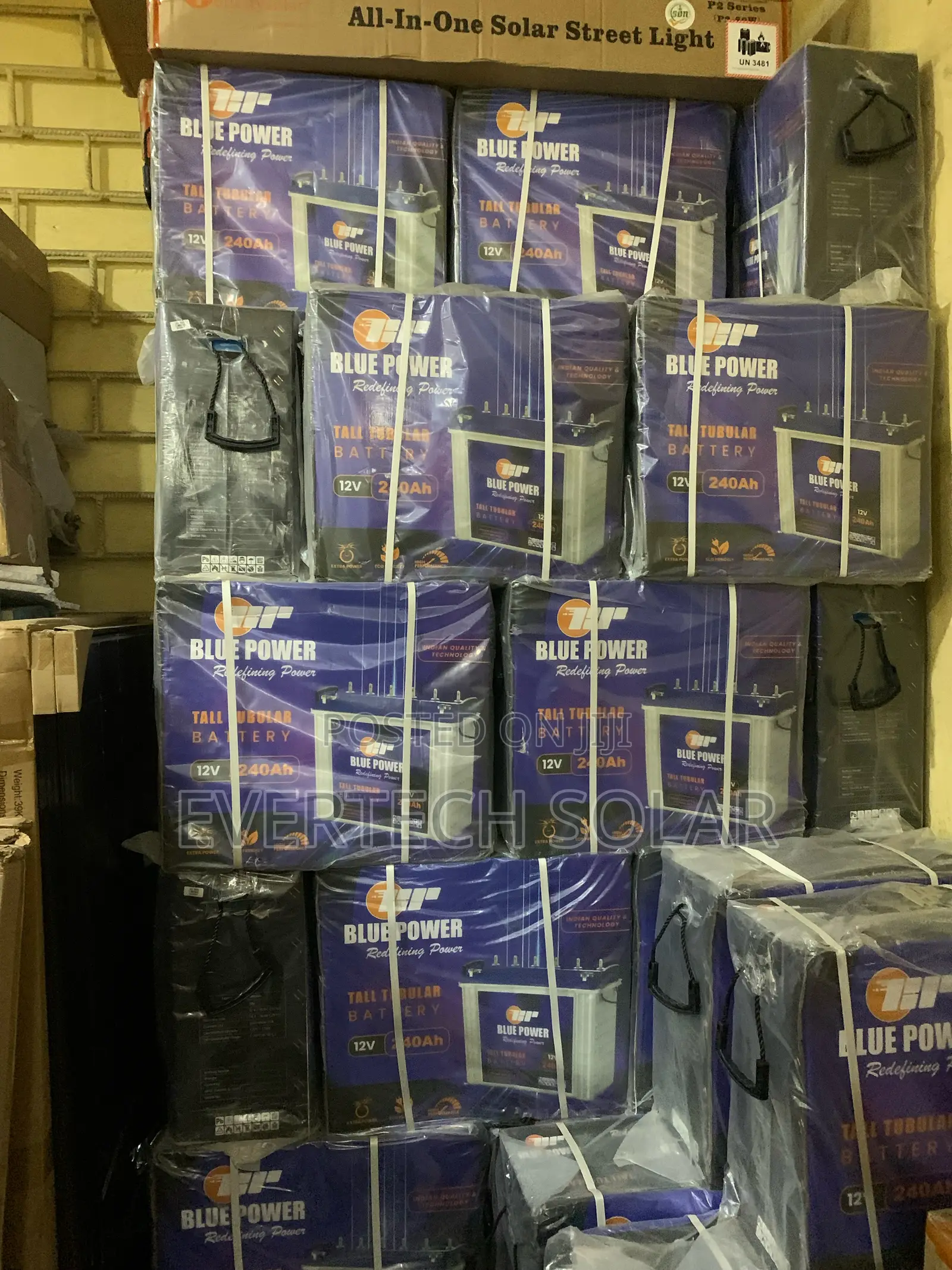 240ahms Bluepower Tall Tubular Battery 12v