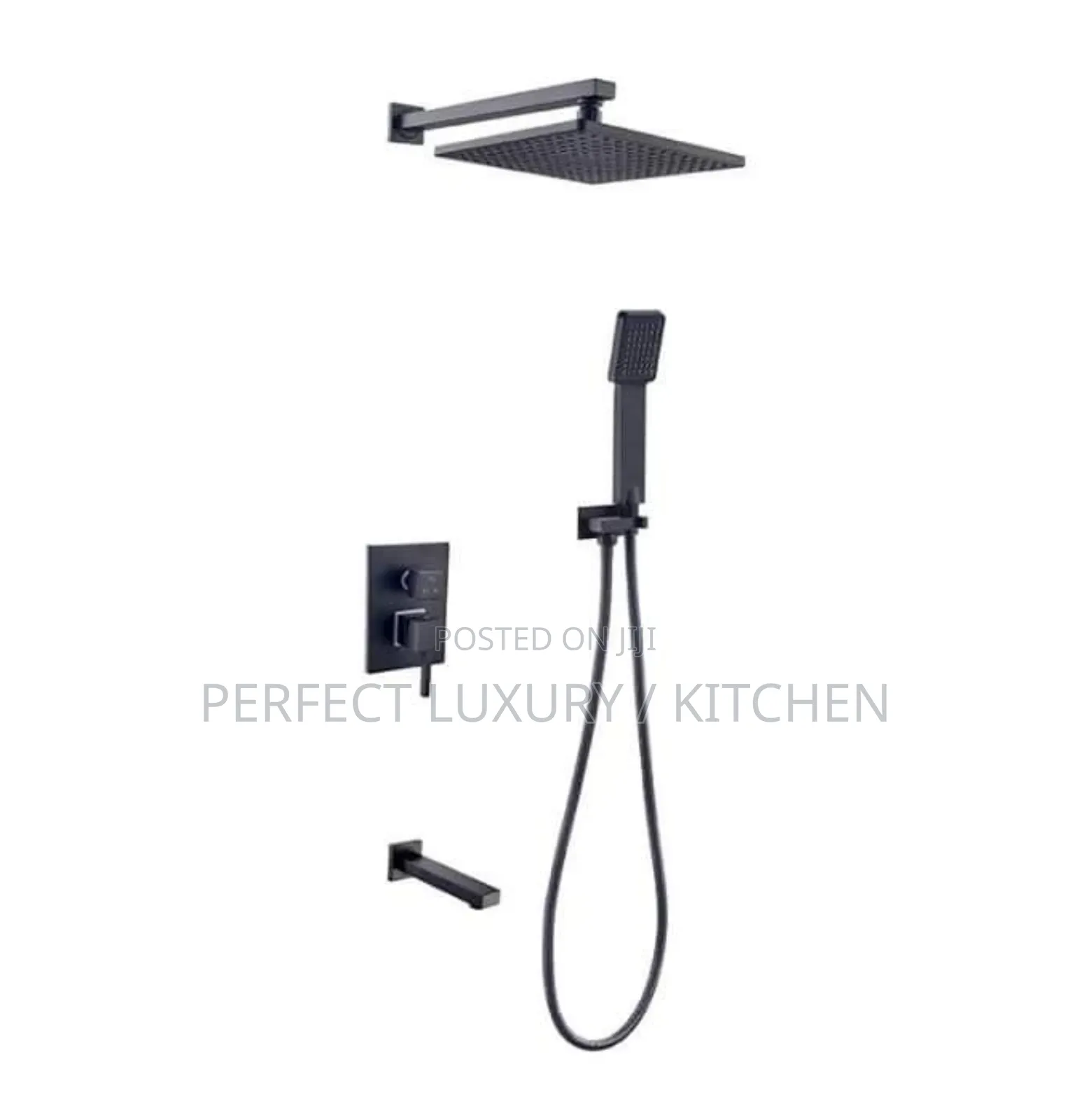 Matt Black 5 Ways Conduit Shower