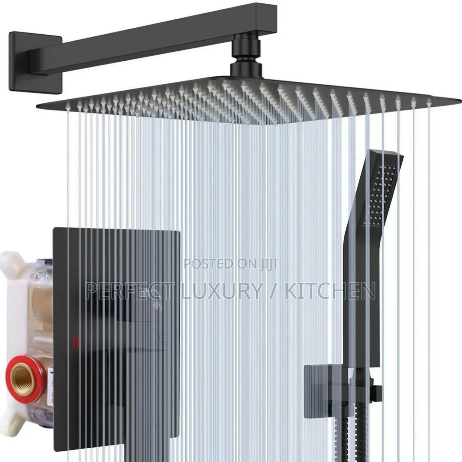Matt Black 5 Ways Conduit Shower