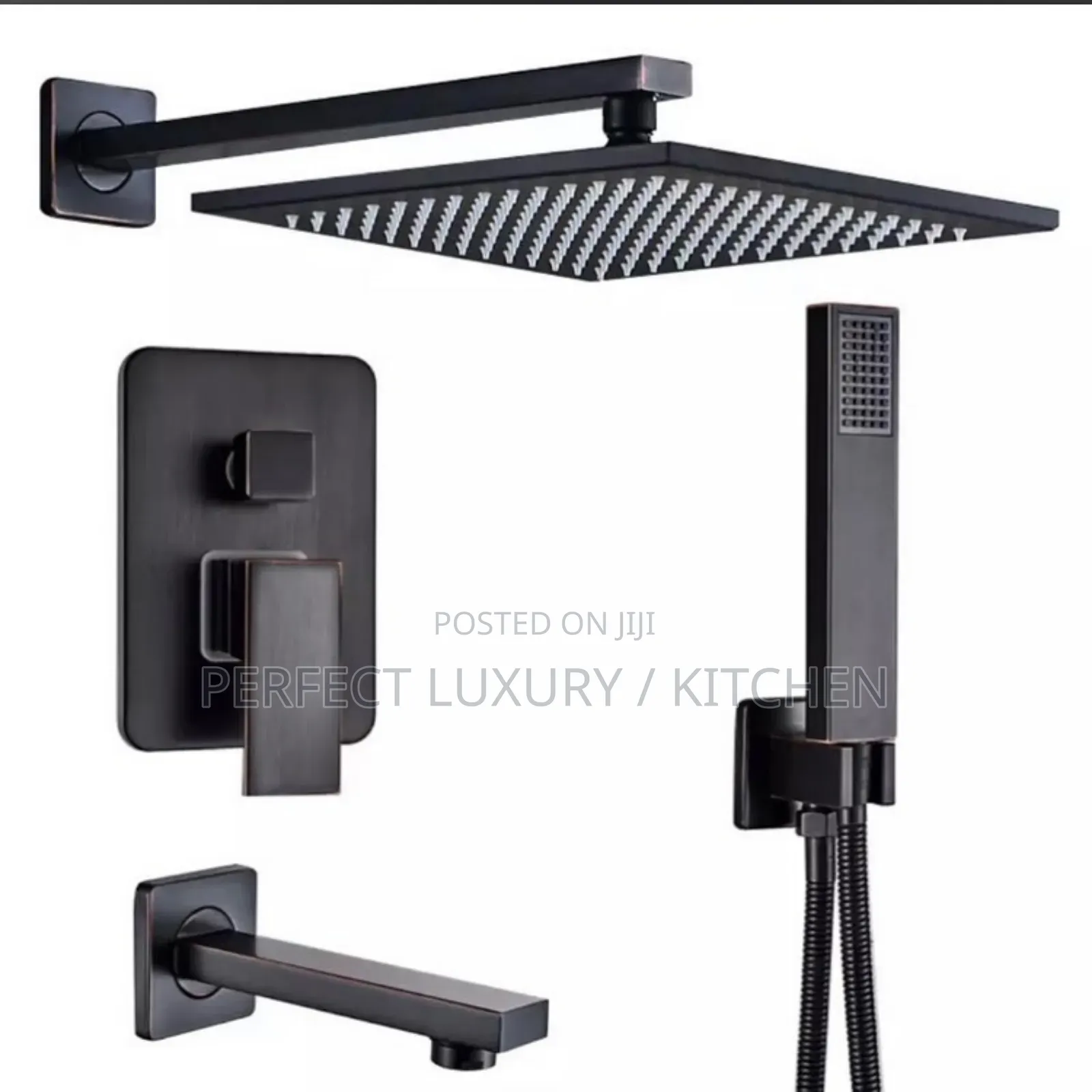 Matt Black 5 Ways Conduit Shower