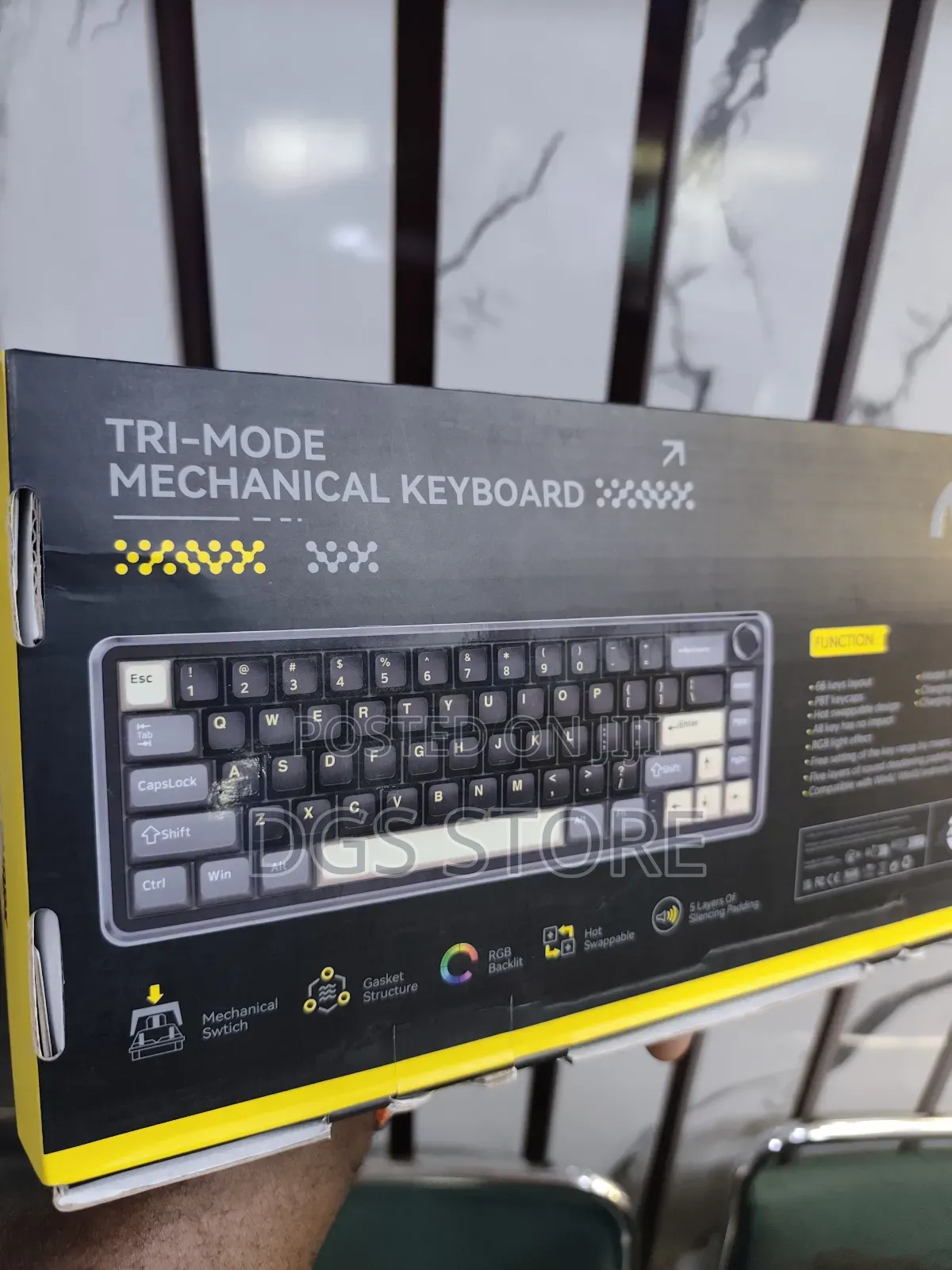 Rttack SHRRK X66 2.4g+Bt+ Wired RGB Light Keyboard