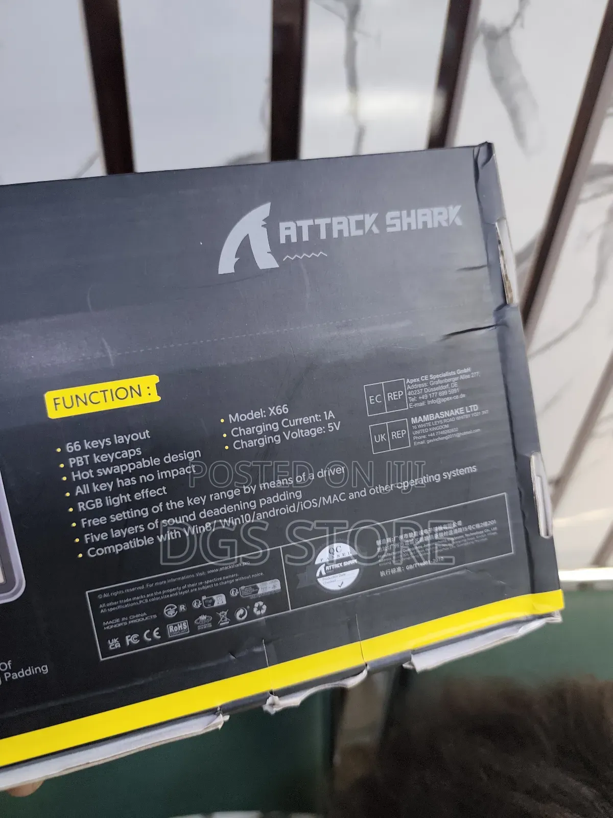 Rttack SHRRK X66 2.4g+Bt+ Wired RGB Light Keyboard