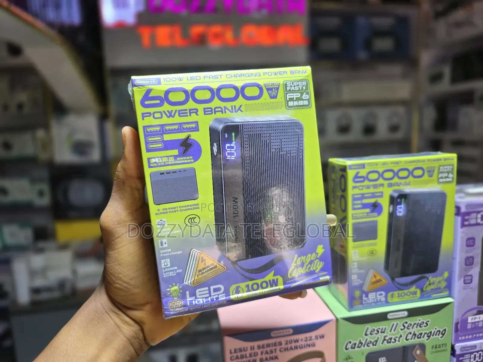 Remax Fp-6 60000mah Led Pd+Qc 100w Power Bank