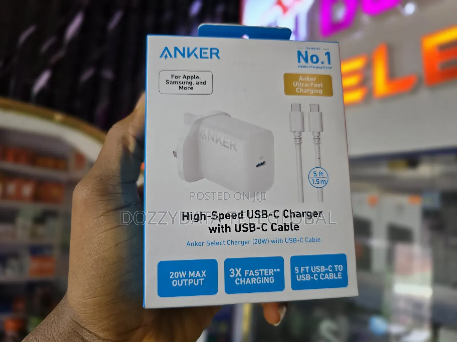 Anker High Speed Usb C Charger With a Usb C Cable 20w