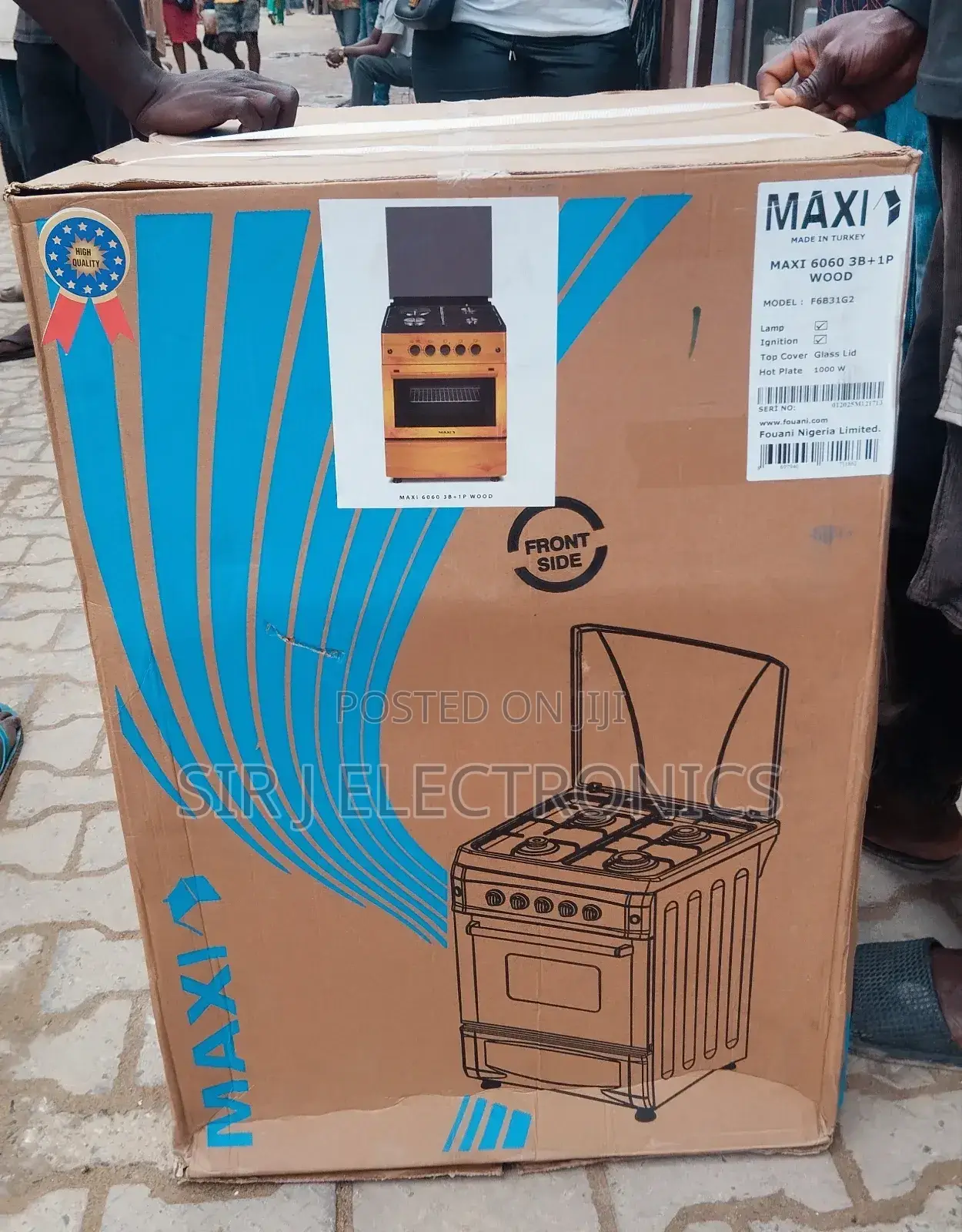 Maxi Wooden (3 Gas, 1 Electric) Standing Gas Cooker & Oven