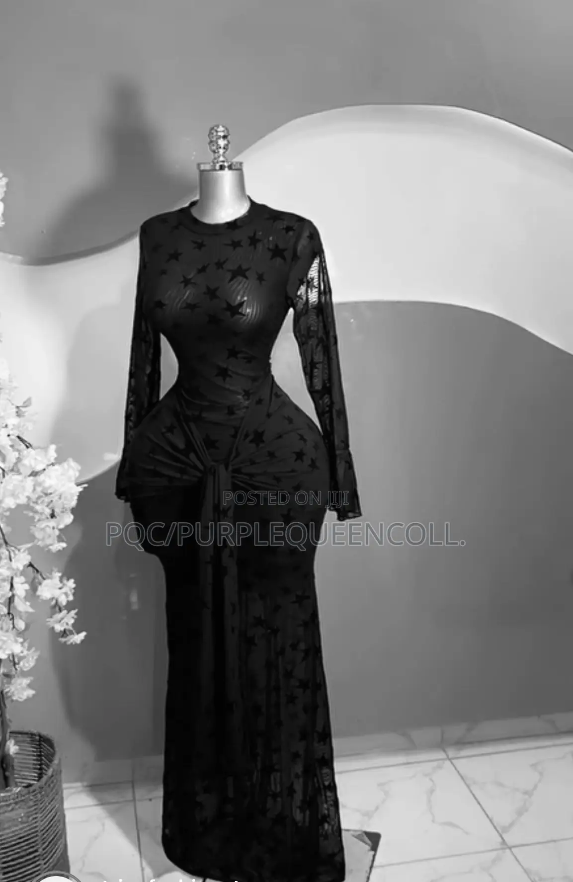 Luxury Mesh Black Lace Dress
