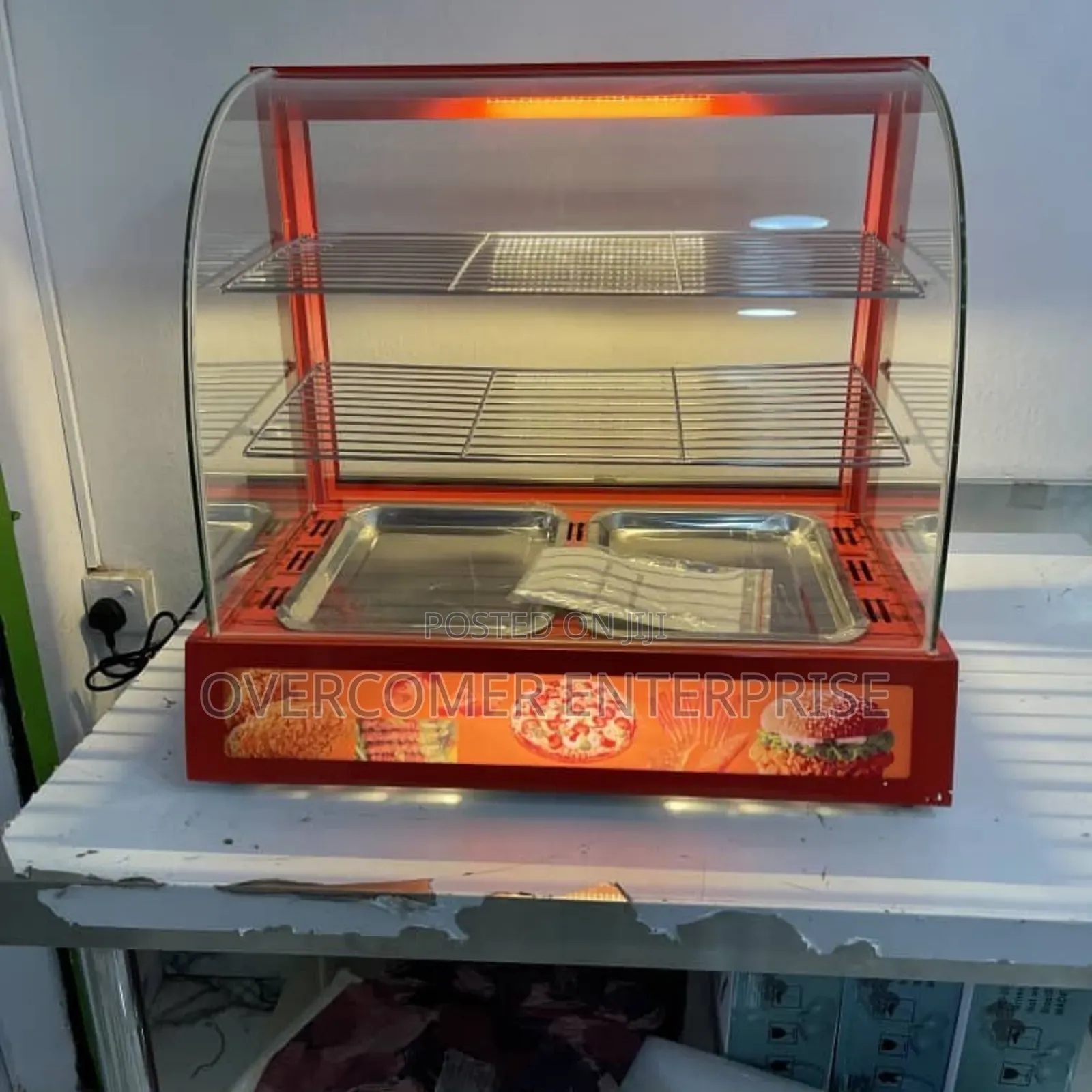 2 Plates Red Snack Warmer