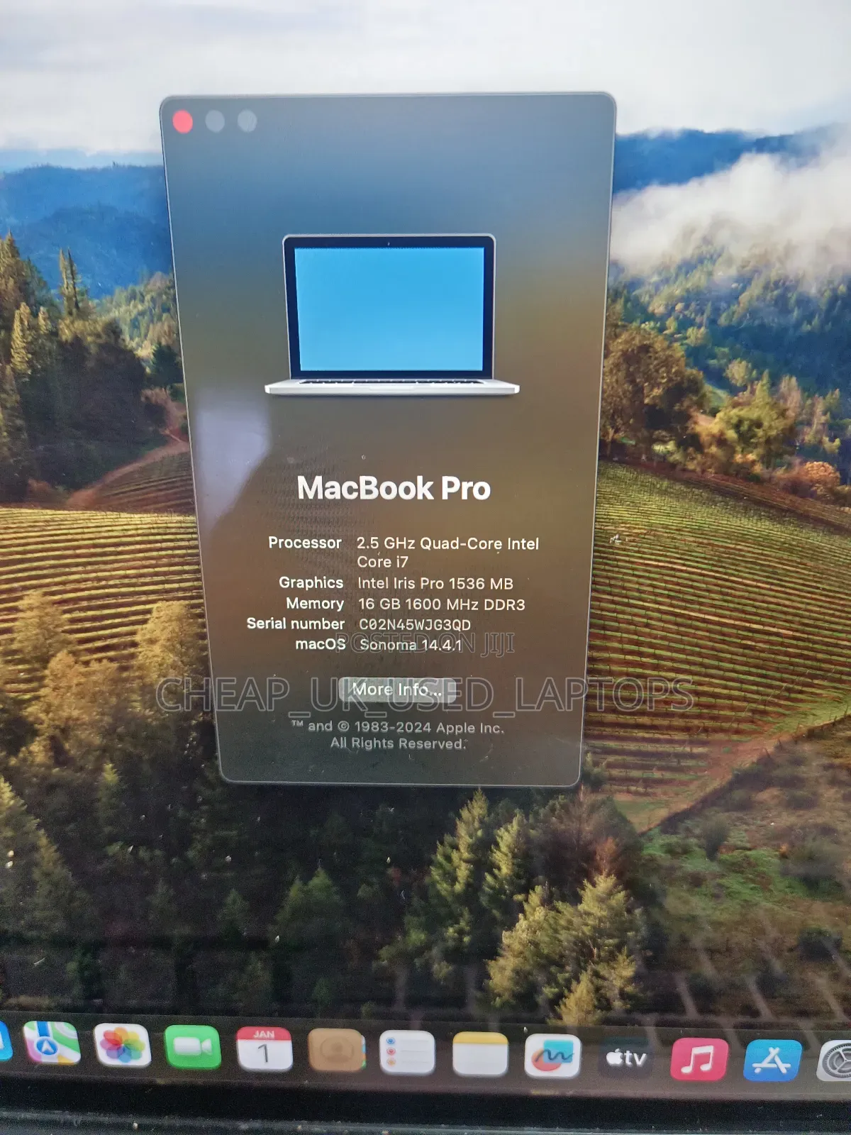 Laptop Apple MacBook Pro 2014 16GB Intel Core I7 SSD 256GB