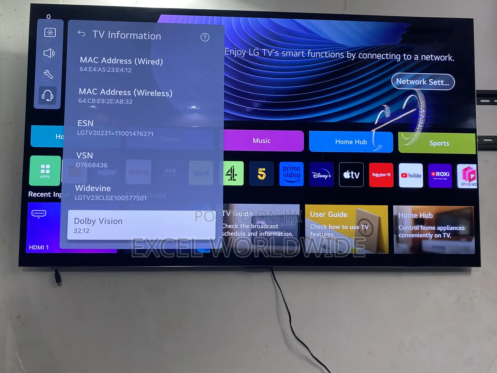 65 Inches LG Oled G3 Series Smart TV Ultra Hd HDR TV (2023 )