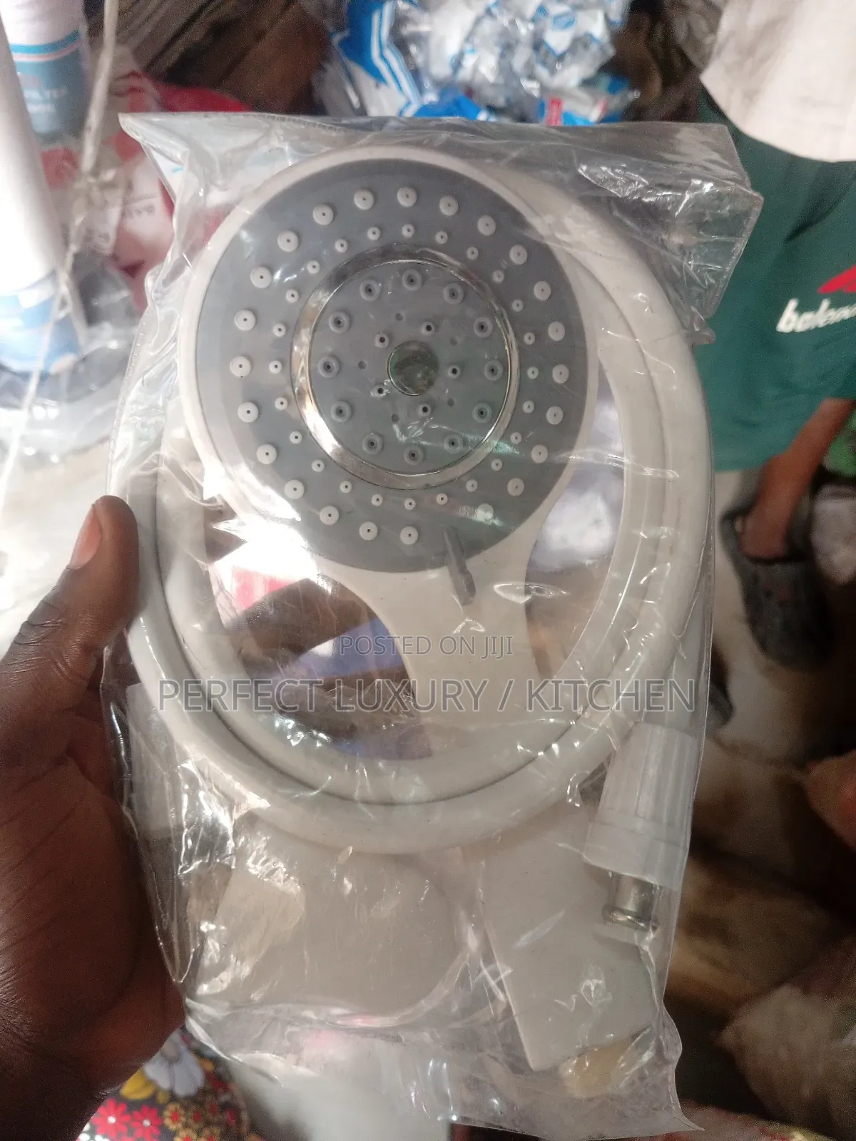 White Telephone Shower ( Cable Head)