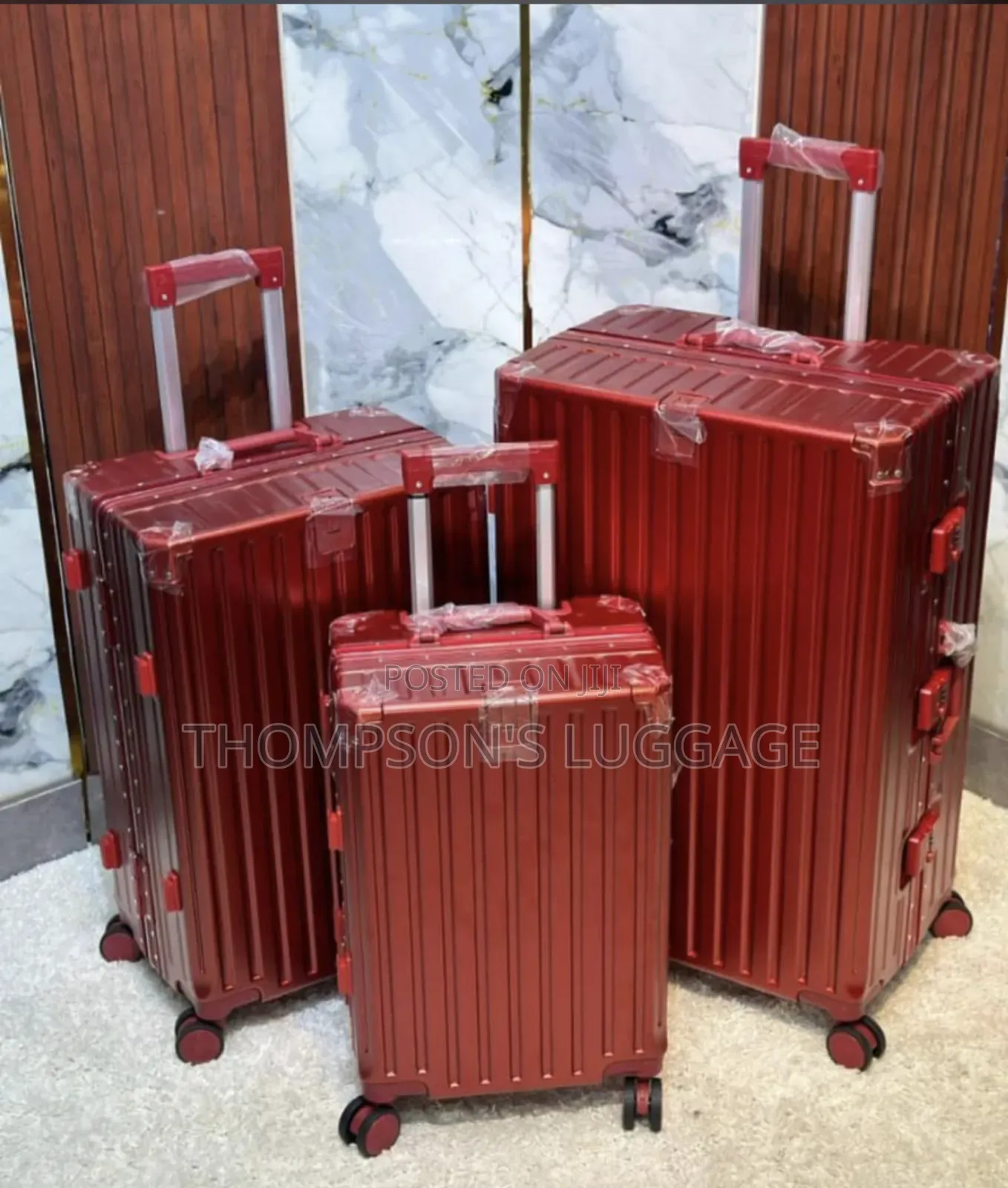 A Set of 3 Aluminum Luggage