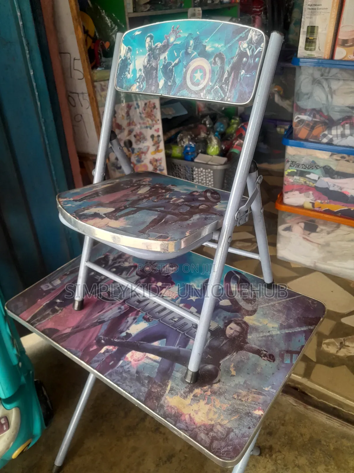 Avengers Cartoon Character Table Chair Set - Pre-Owned