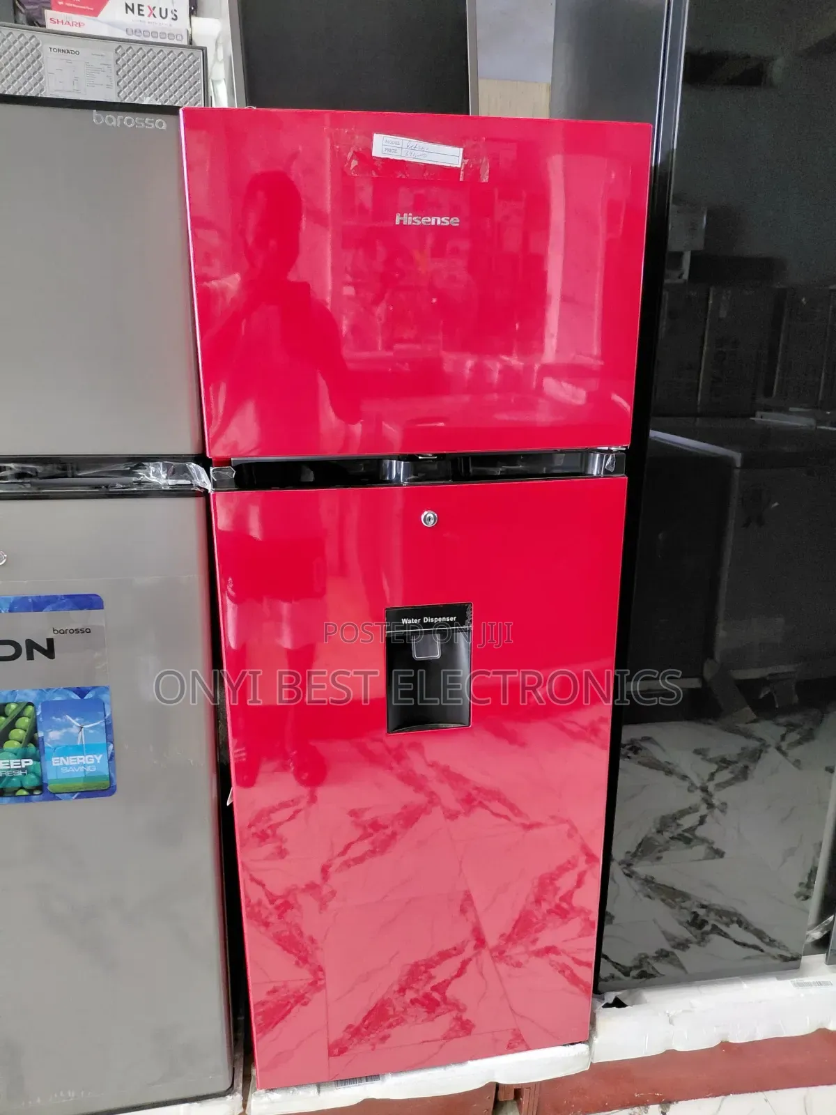 Hisense Refrigerator With Water Dispenser Ref 205 Drb (Red)
